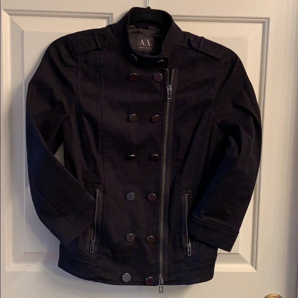 Armani Exchange Black Denim Jacket